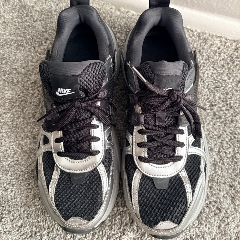 Nike Black and Silver Sneakers